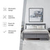 Azure White Solid Pine Double Bed Frame