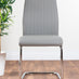 Enna Black Glass Extending Dining Table and 6 Grey Lorenzo Chairs