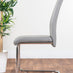 Imperia 4 Modern White High Gloss Dining Table And 4 Elephant Grey Lorenzo Chrome Dining Chairs Set