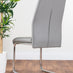 Enna Black Glass Extending Dining Table and 6 Grey Lorenzo Chairs