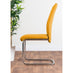 Atlanta Modern Rectangle Chrome Metal High Gloss White Dining Table And 6 Mustard Lorenzo Chairs Set
