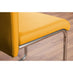 Atlanta Modern Rectangle Chrome Metal High Gloss White Dining Table And 6 Mustard Lorenzo Chairs Set