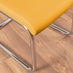 Giovani Grey White Modern High Gloss And Glass Dining Table And 6 Mustard Lorenzo Chairs Set