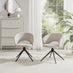 Adley Round Grey Concrete Effect Dining Table 4 Cream Anika Swivel Chairs