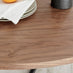 Adley Round Wood and Black Metal Storage 4 Seater Dining Table