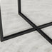 Adley Round Wood and Black Metal Storage 4 Seater Dining Table