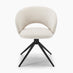 Anika Cream Fabric Swivel Office Chair