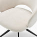 Adley Round Grey Concrete Effect Dining Table 4 Cream Anika Swivel Chairs