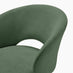 Adley Round Grey Concrete Effect Dining Table 4 Green Anika Swivel Chairs