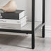 Ashton White Marble Effect and Black Metal Tall Shelves