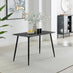 Asti Rectangular Grey Marble Effect Ceramic 4 Seater Dining Table