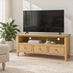 Belle Solid Oak Wood 3 Drawer Large TV Stand