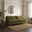 Bernie Green Chenille Fabric 3 Seater Sofa