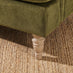 Bernie Green Chenille Fabric Armchair