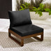 2x Brisa Walnut Wood and Black Garden Chairs Set