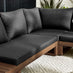 Brisa Walnut Effect Wood & Black 5/6 Seat Garden Sofa Set