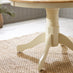 Bude Cream Round Wooden Dining Table & 2 Millford Chairs