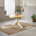 Bude Cream Round Wooden Dining Table & 2 Millford Chairs
