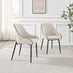Lynton Walnut Effect Wood Dining Table with 4 Cream Beaumont Chairs