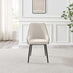 Novara Black Top Dining Table & 6 Beaumont Cream Fabric Chairs