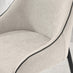 Leonardo Black Top Dining Table & 6 Beaumont Cream Fabric Chairs