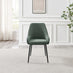 Penrose Oak Round Dining Table & 4 Green Beaumont Chairs