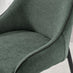 Lulworth Walnut Effect Wood Dining Table 6 Green Beaumont Chairs