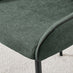 Penrose Black Round Dining Table & 4 Green Beaumont Chairs