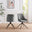 2x Beaumont Grey Fabric Swivel Dining Chairs