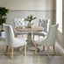Bude Grey Round Wooden Dining Table & 4 Belgravia Chairs