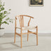 Leif Oak Veneer Wood Rectangular Extending Table & 6 Caia Wishbone Dining Chairs