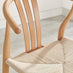 2x Caia Oak Effect Wood & Rope Wishbone Dining Chairs