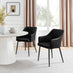 Penrose Black Round Dining Table & 4 Black Calla Faux Leather Chairs