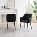 Penrose Black Round Dining Table & 4 Black Calla Faux Leather Chairs
