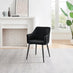 Penrose Black Round Dining Table & 4 Black Calla Faux Leather Chairs