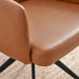 Penrose Black Round Dining Table & 4 Tan Calla Faux Leather Swivel Chairs