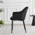 Carson White Marble Effect Dining Table & 6 Black Calla Black Leg Chairs