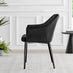 Novara Grey Concrete Effect Black Leg 120cm Round Dining Table & 6 Black Calla Black Leg Chairs