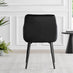 Novara Grey Concrete Effect Black Leg 120cm Round Dining Table & 6 Black Calla Black Leg Chairs