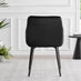 Carson White Marble Effect Dining Table & 6 Black Calla Black Leg Chairs