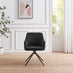 Penrose Black Round Dining Table & 4 Black Calla Velvet Swivel Chairs