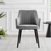 Imperia High Gloss White Dining Table & 6 Grey Calla Black Leg Chairs