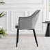 Imperia High Gloss White Dining Table & 6 Grey Calla Black Leg Chairs