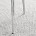 Pivero White High Gloss Dining Table & 4 Grey Calla Silver Leg Velvet Chairs