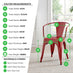 2x Colton White 'Tolix' Style Metal Dining Chairs with Arms