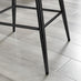 2x Corona Black Faux Leather Counter Stools Black Legs