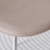 2x Corona Cappuccino Beige Faux Leather Dining Chairs Silver Legs