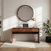 Delphine Walnut Burl Wood Effect 2 Drawer Desk