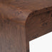 Delphine Walnut Burl Wood Effect 2 Drawer Desk