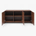 Delphine Walnut Burl Wood Effect 3 Door Storage TV Stand